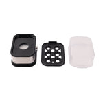 Black stainless steel small portable egg boiler with power indicator light