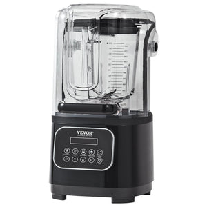 VEVOR Professional Blender With Shield, Commercial Countertop Blenders, 68 Oz  Blender Combo, Stainless Steel 9 Speed & 5 Functions Blender, For Shakes, Smoothies, Peree, And Crush Ice, Black