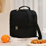 Thickened insulated lunch box bag with shoulder strap in multiple colors and portable design