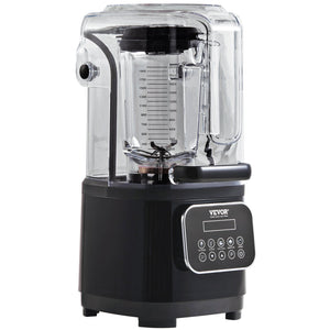 VEVOR Professional Blender With Shield, Commercial Countertop Blenders, 68 Oz  Blender Combo, Stainless Steel 9 Speed & 5 Functions Blender, For Shakes, Smoothies, Peree, And Crush Ice, Black
